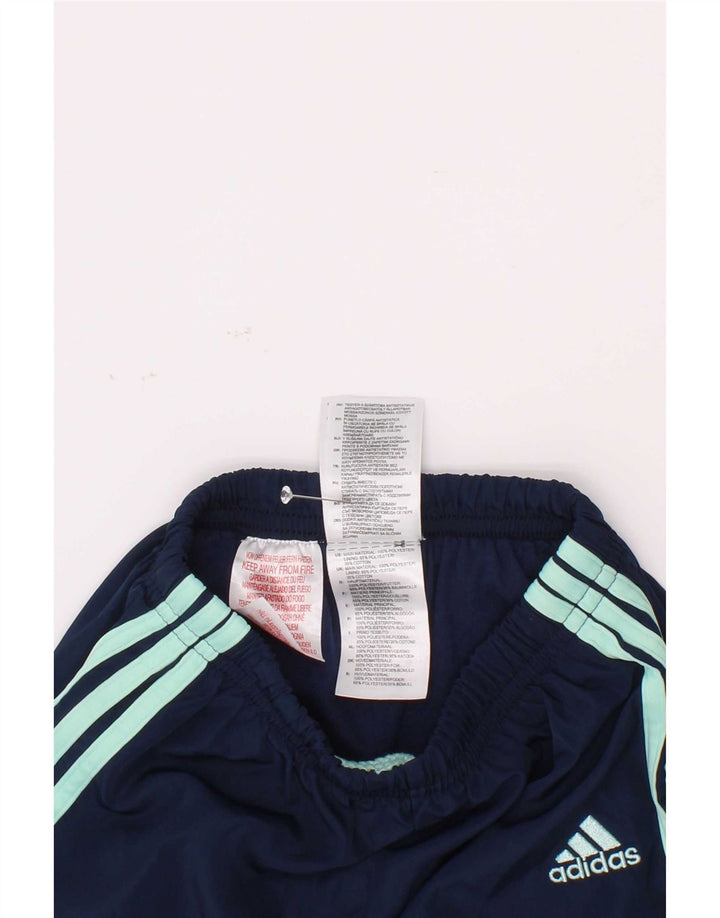 Adidas Boys Tracksuit Trousers Joggers 3-4 Years Navy Blue Polyester