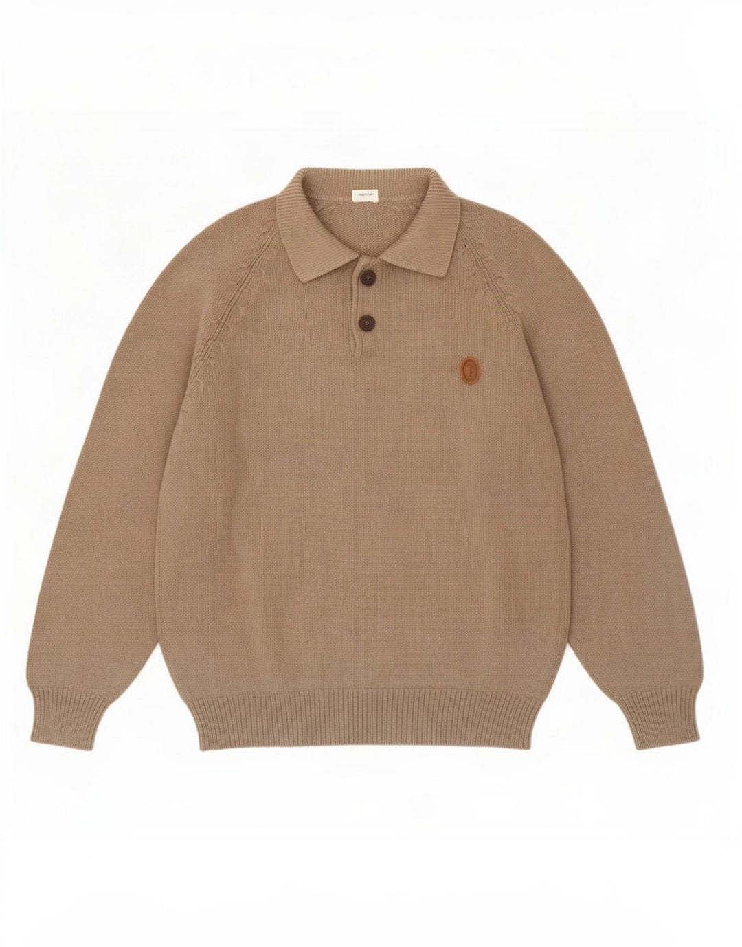 Trussardi Mens Polo Neck Jumper Sweater Medium Beige