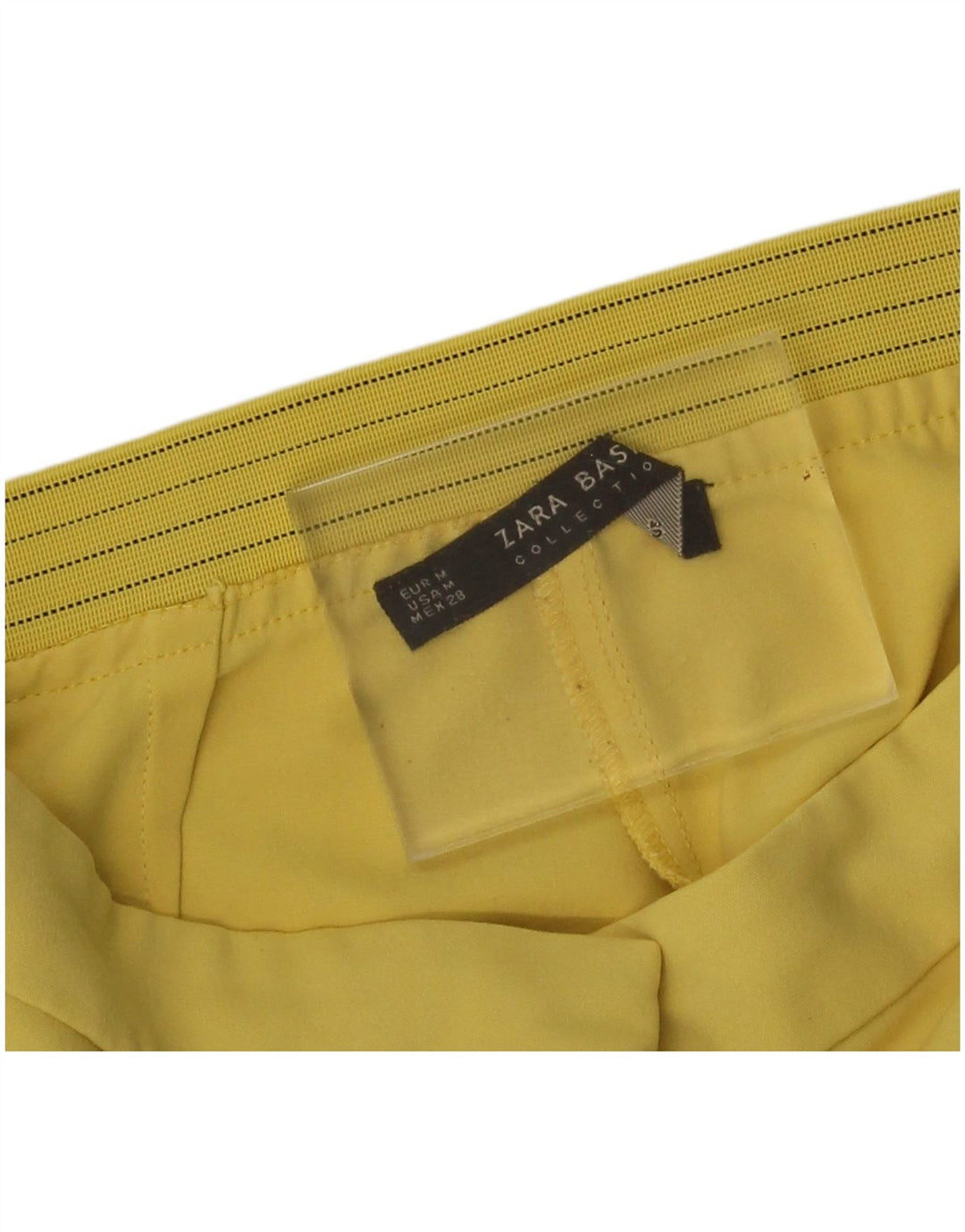 Zara Womens Slim Chino Trousers Medium W28 L26 Yellow