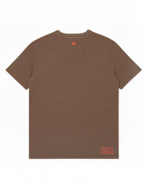 Fat Face Mens Graphic T-Shirt Top Medium Brown Flecked Cotton