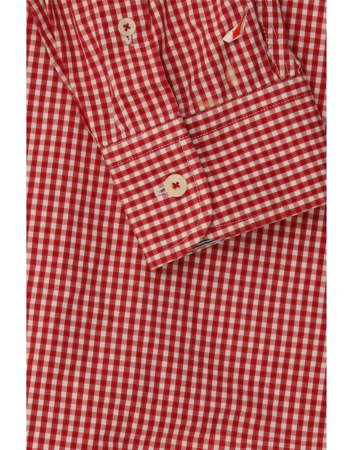 PIERRE CARDIN Mens Shirt XL Red Gingham Vintage Pierre Cardin and Second-Hand Pierre Cardin from Messina Hembry 