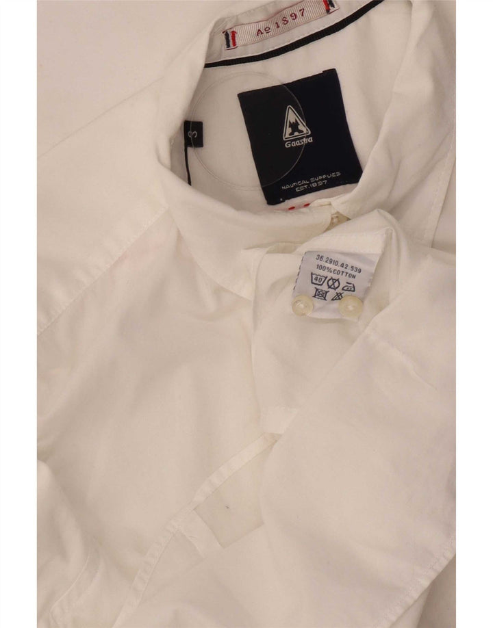 Gaastra Womens Shirt UK 10 Small White Cotton