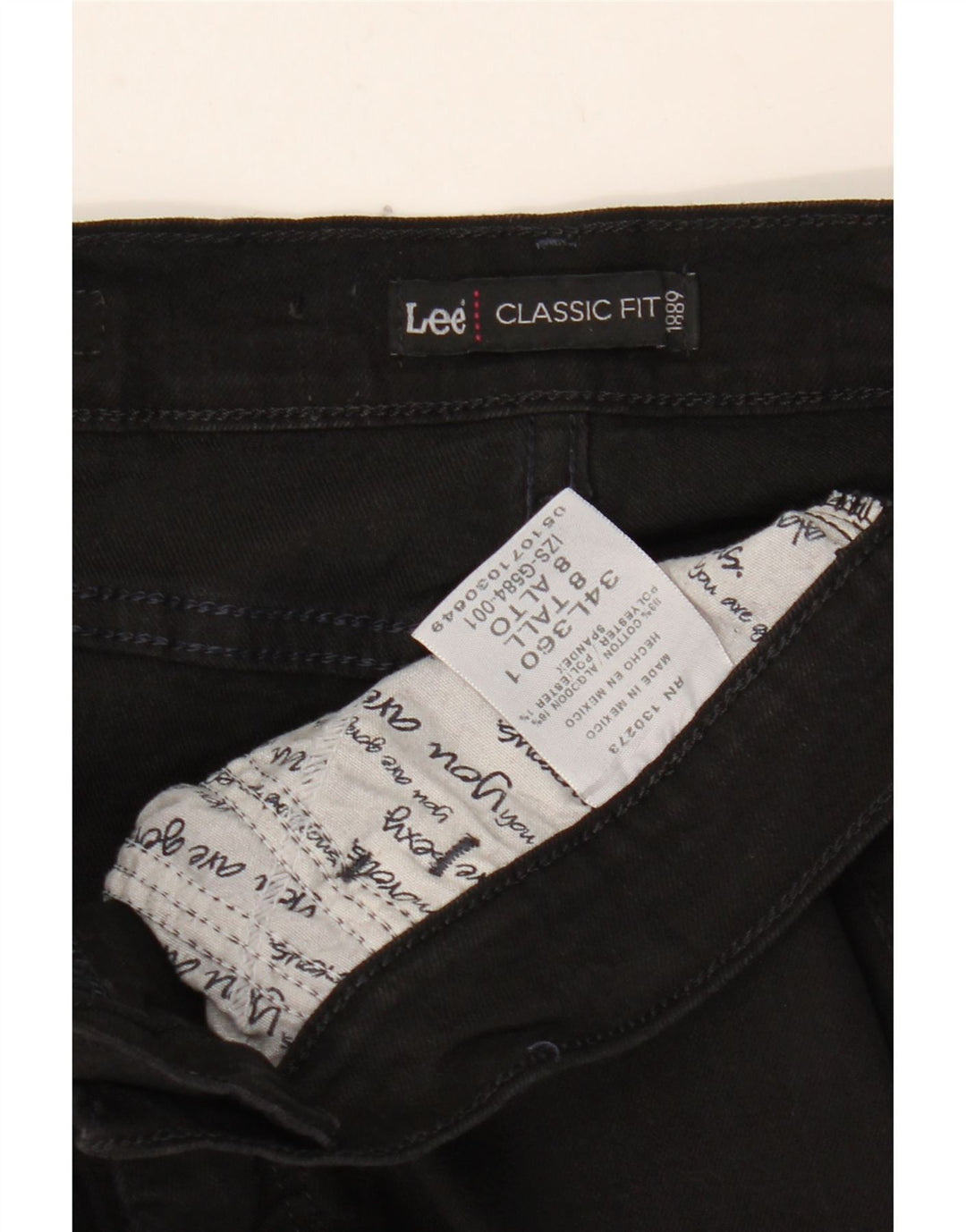 LEE Womens Classic Fit Straight Jeans US 8 Medium W28 L34 Black Cotton