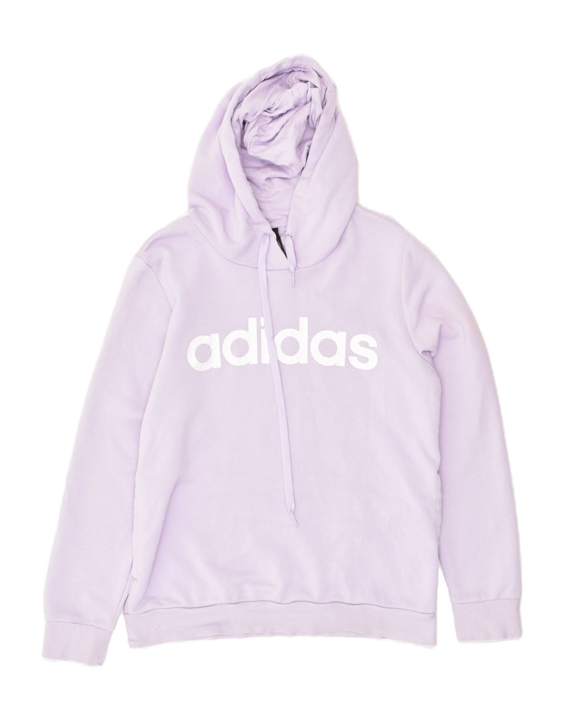ADIDAS Girls Graphic Hoodie Jumper 15-16 Years Large Purple Cotton | Vintage Adidas | Thrift | Second-Hand Adidas | Used Clothing | Messina Hembry 