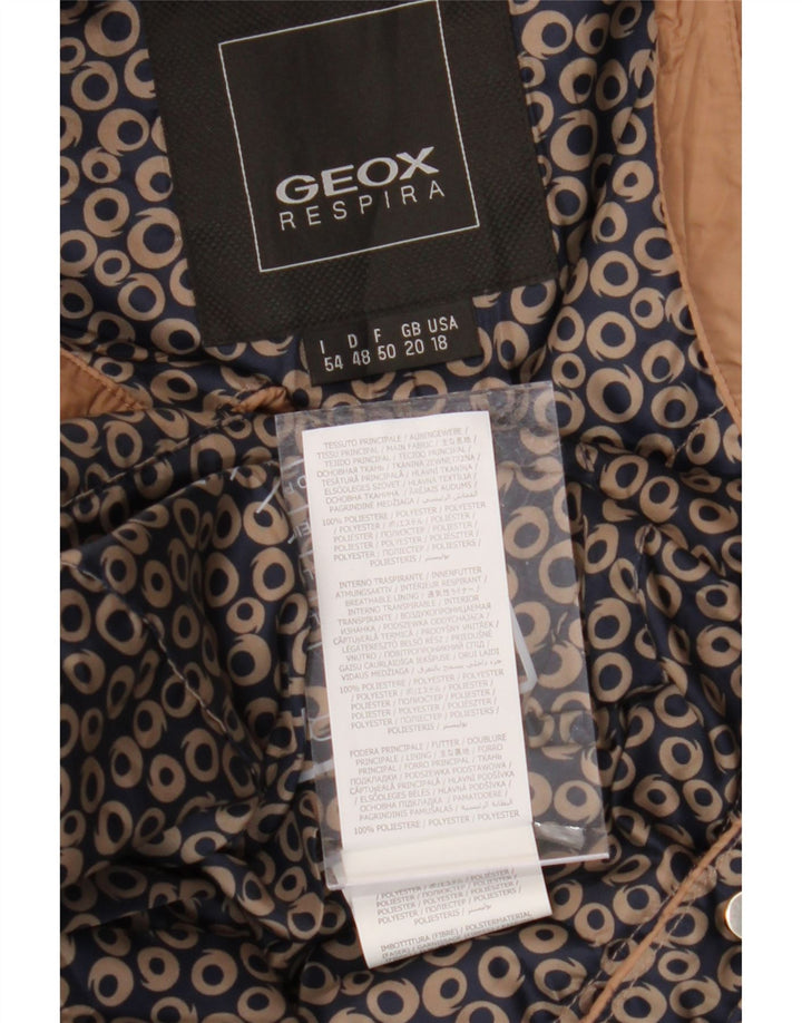 GEOX RESPIRA Womens Quilted Jacket UK 20 2XL Brown Polyester Vintage Geox Respira and Second-Hand Geox Respira from Messina Hembry 