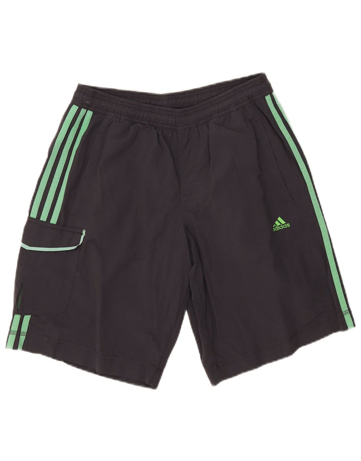 Adidas Mens Cargo Sport Shorts Small Grey Nylon