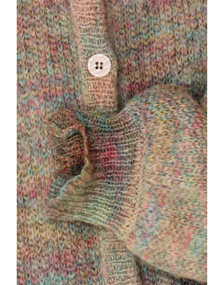 Peter Hahn Womens Cardigan Sweater UK 10 Small Multicoloured Classic