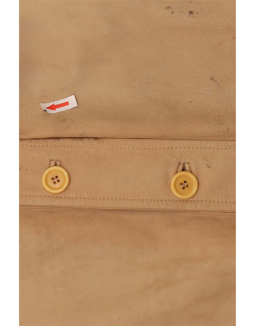 Vintage Mens Leather Jacket IT 52 XL Beige