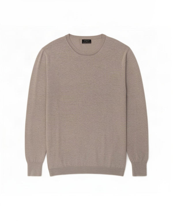 Zara Mens Crew Neck Jumper Sweater XL Grey