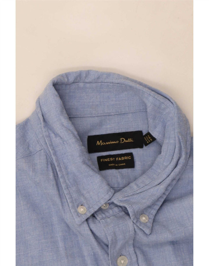 Massimo Dutti Mens Shirt Medium Blue