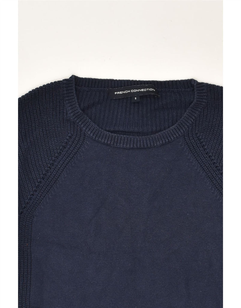 FRENCH CONNECTION Womens Crew Neck Jumper Sweater UK 10 Small Navy Blue | Vintage French Connection | Thrift | Second-Hand French Connection | Used Clothing | Messina Hembry 