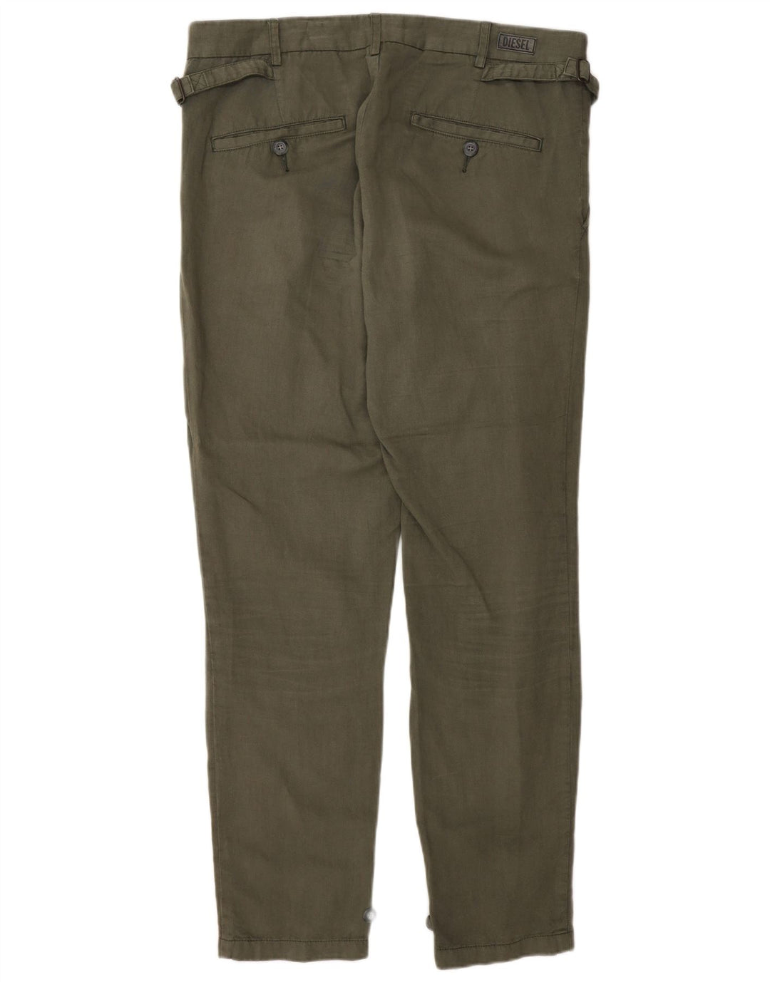 DIESEL Womens Pegged Chino Trousers W30 L29 Green Cotton