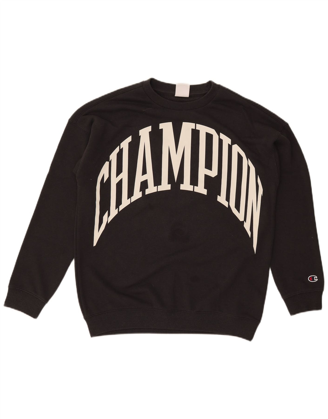 Champion Boys Graphic Sweatshirt Jumper 13-14 Years XL Black Cotton