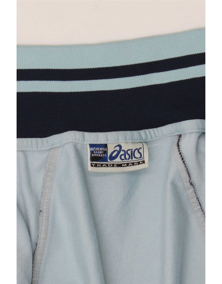 Asics Womens Tracksuit Top Jacket UK 12 Medium Blue Colourblock