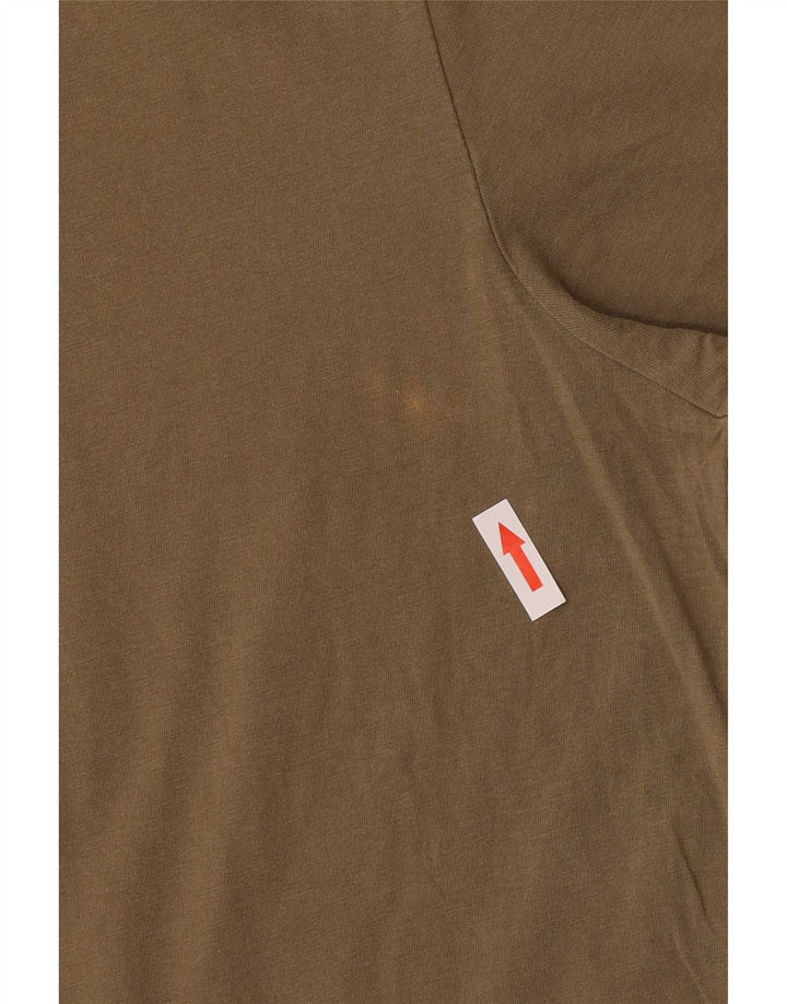 Jack & Jones Mens Graphic T-Shirt Top Large Khaki Cotton