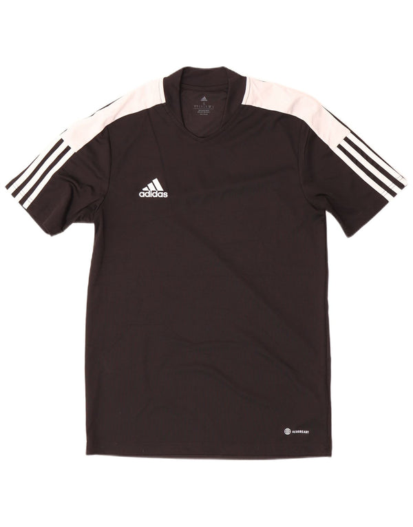 Adidas Mens Aeroready T-Shirt Top Small Black Colourblock Polyester