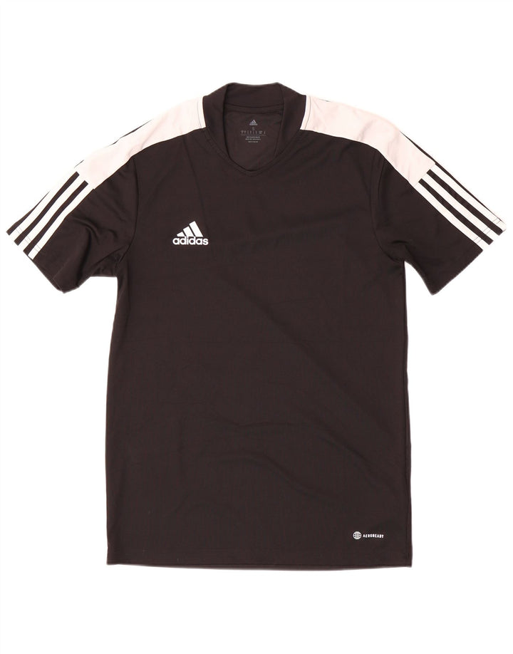Adidas Mens Aeroready T-Shirt Top Small Black Colourblock Polyester