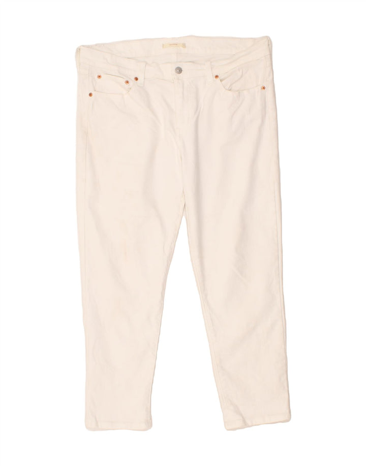 LEVI'S Womens Boyfriend Slim Jeans W32 L27  White Cotton Vintage Levi's and Second-Hand Levi's from Messina Hembry 
