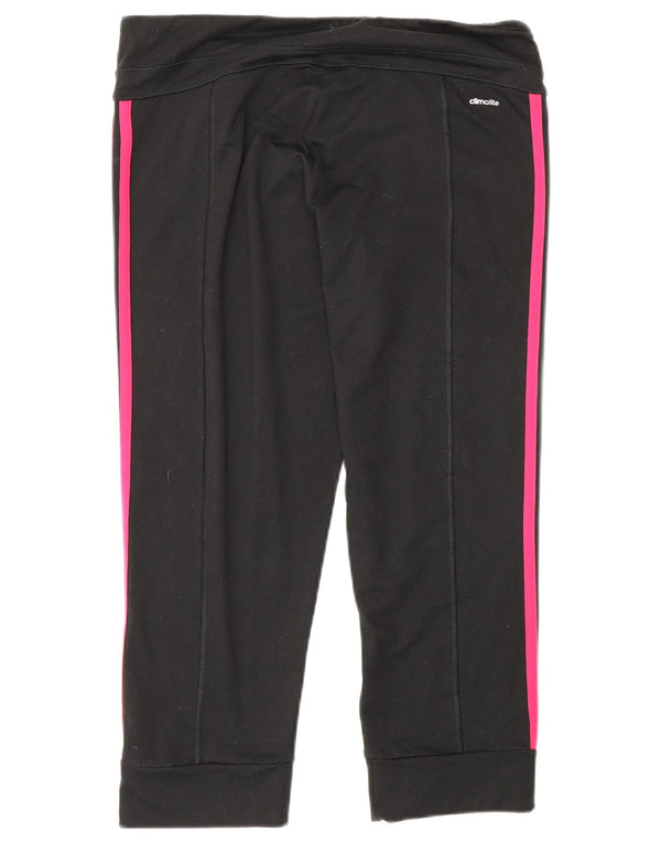 Adidas Womens Climalite Capri Leggings UK 12/14 Medium Black Polyester