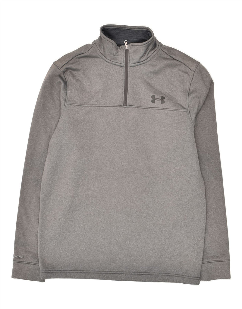 UNDER ARMOUR Mens Zip Neck Sweatshirt Jumper Small Grey | Vintage Under Armour | Thrift | Second-Hand Under Armour | Used Clothing | Messina Hembry 