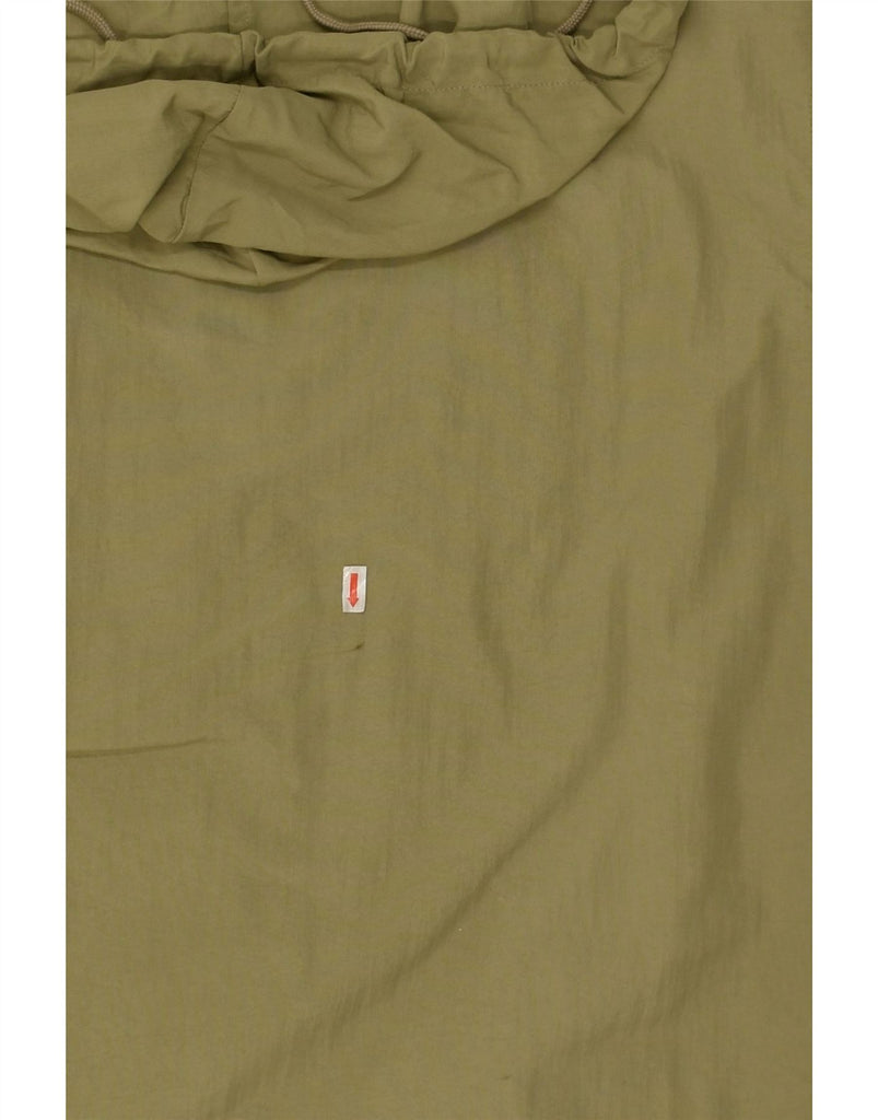 DIADORA Mens Hooded Rain Jacket UK 38 Medium Khaki Polyamide | Vintage Diadora | Thrift | Second-Hand Diadora | Used Clothing | Messina Hembry 
