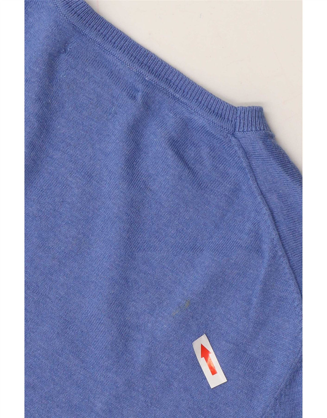 Massimo Dutti Mens V-Neck Jumper Sweater Medium Blue Cotton
