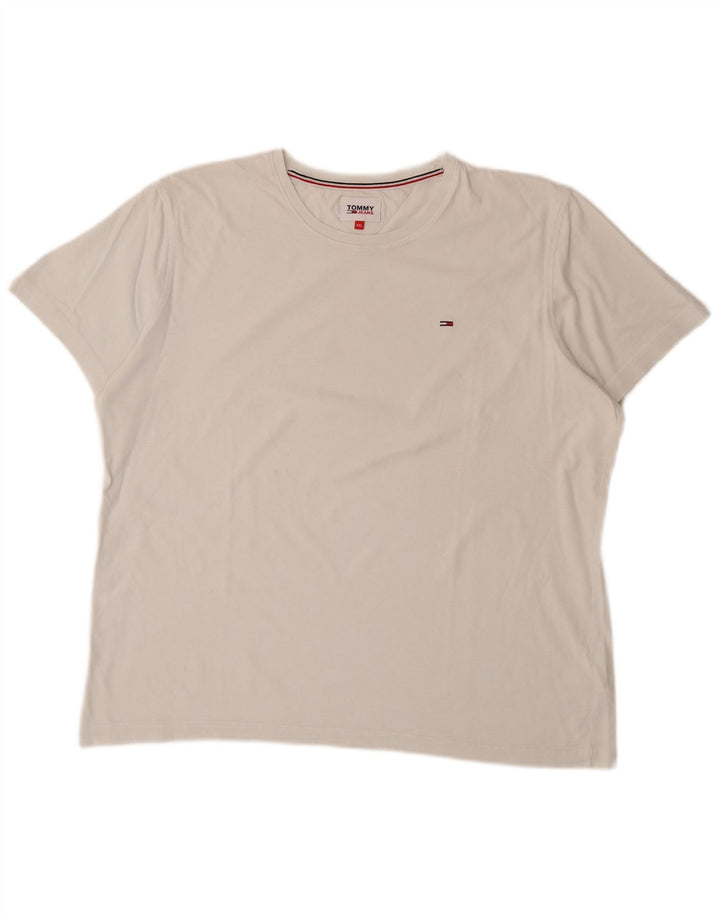 TOMMY HILFIGER Mens T-Shirt Top 2XL Grey Cotton