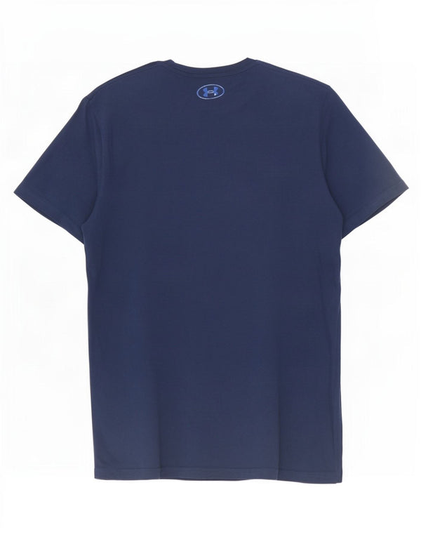Under Armour Mens Graphic T-Shirt Top Medium Navy Blue Cotton