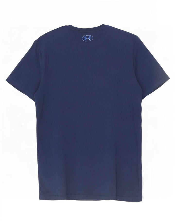Under Armour Mens Graphic T-Shirt Top Medium Navy Blue Cotton