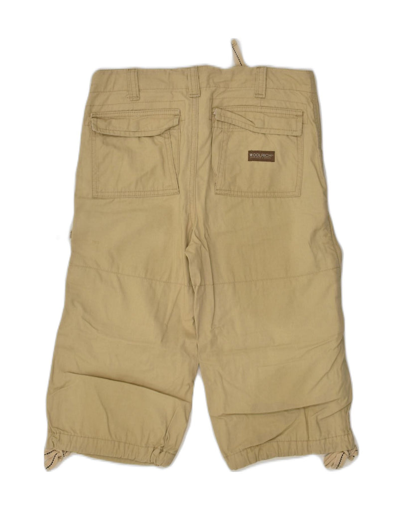 WOOLRICH Boys Cargo Shorts 13-14 Years Medium W27 L14  Beige Cotton | Vintage Woolrich | Thrift | Second-Hand Woolrich | Used Clothing | Messina Hembry 