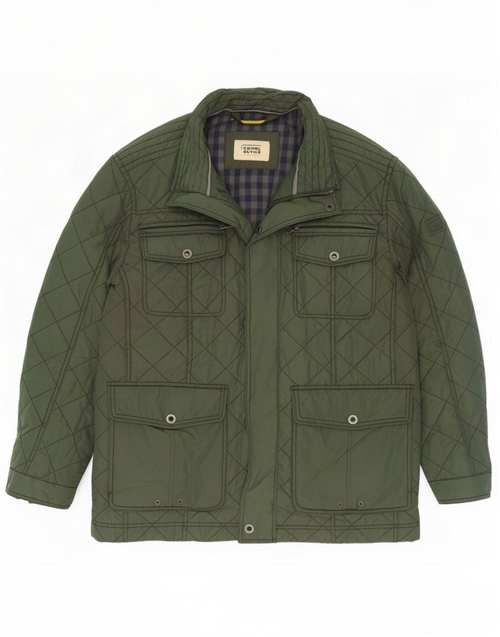 Camel Active Mens Quilted Jacket EU 50 Large Green Polyamide
