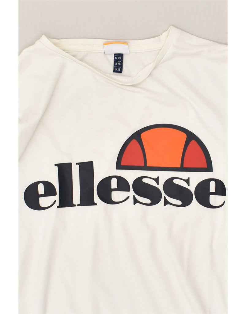 ELLESSE Mens Graphic T-Shirt Top XS White | Vintage Ellesse | Thrift | Second-Hand Ellesse | Used Clothing | Messina Hembry 