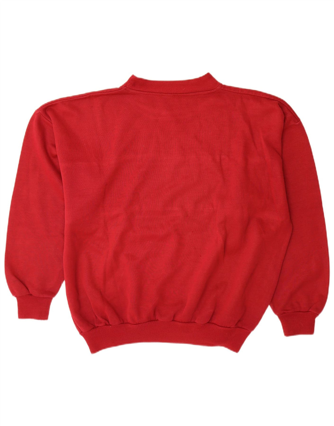 Vintage Mens Graphic Sweatshirt Jumper XL Red Colourblock