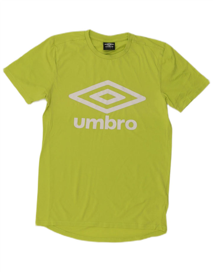 Umbro Mens Graphic T-Shirt Top Small Green Cotton
