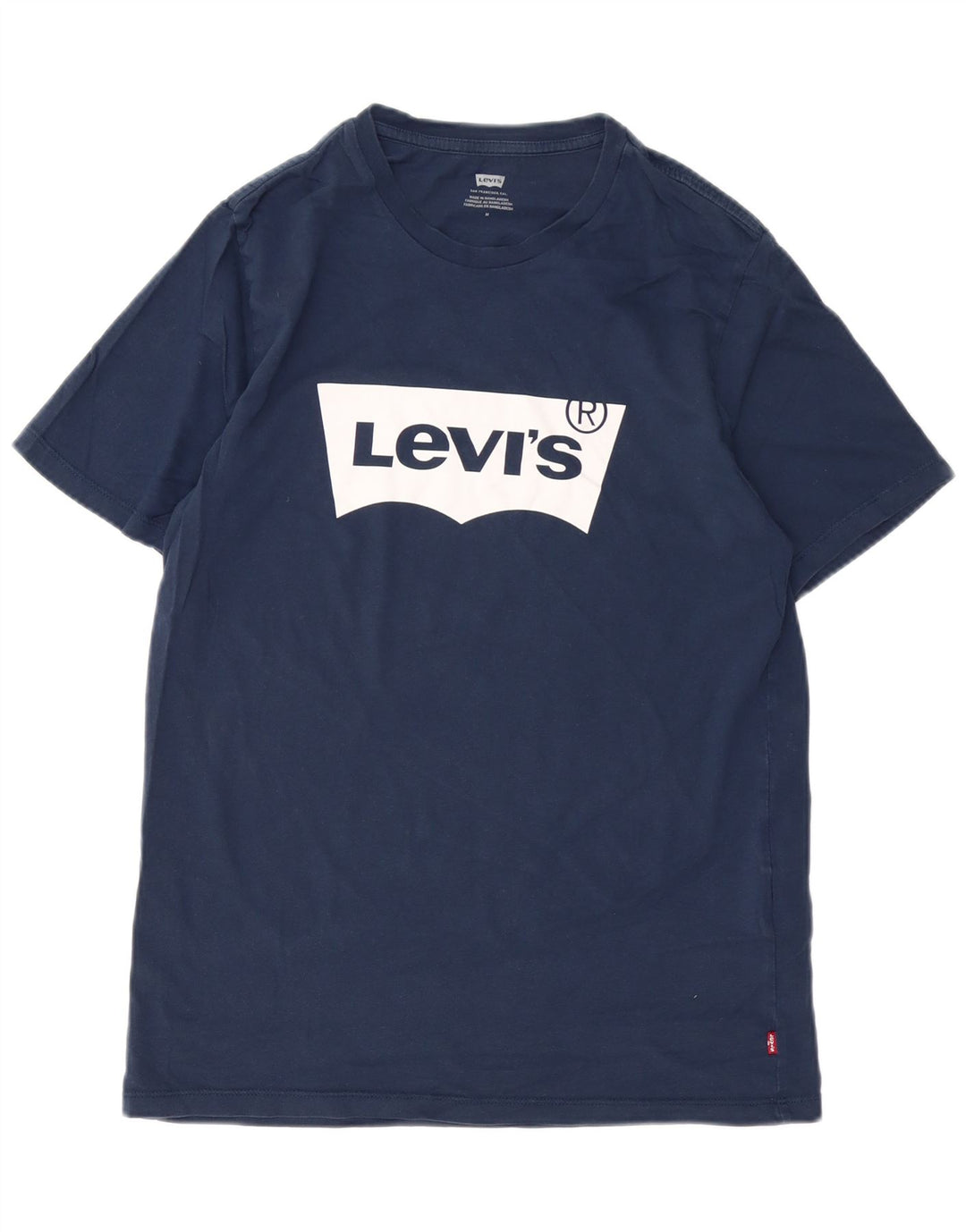 Levi's Mens Graphic T-Shirt Top Medium Navy Blue Cotton