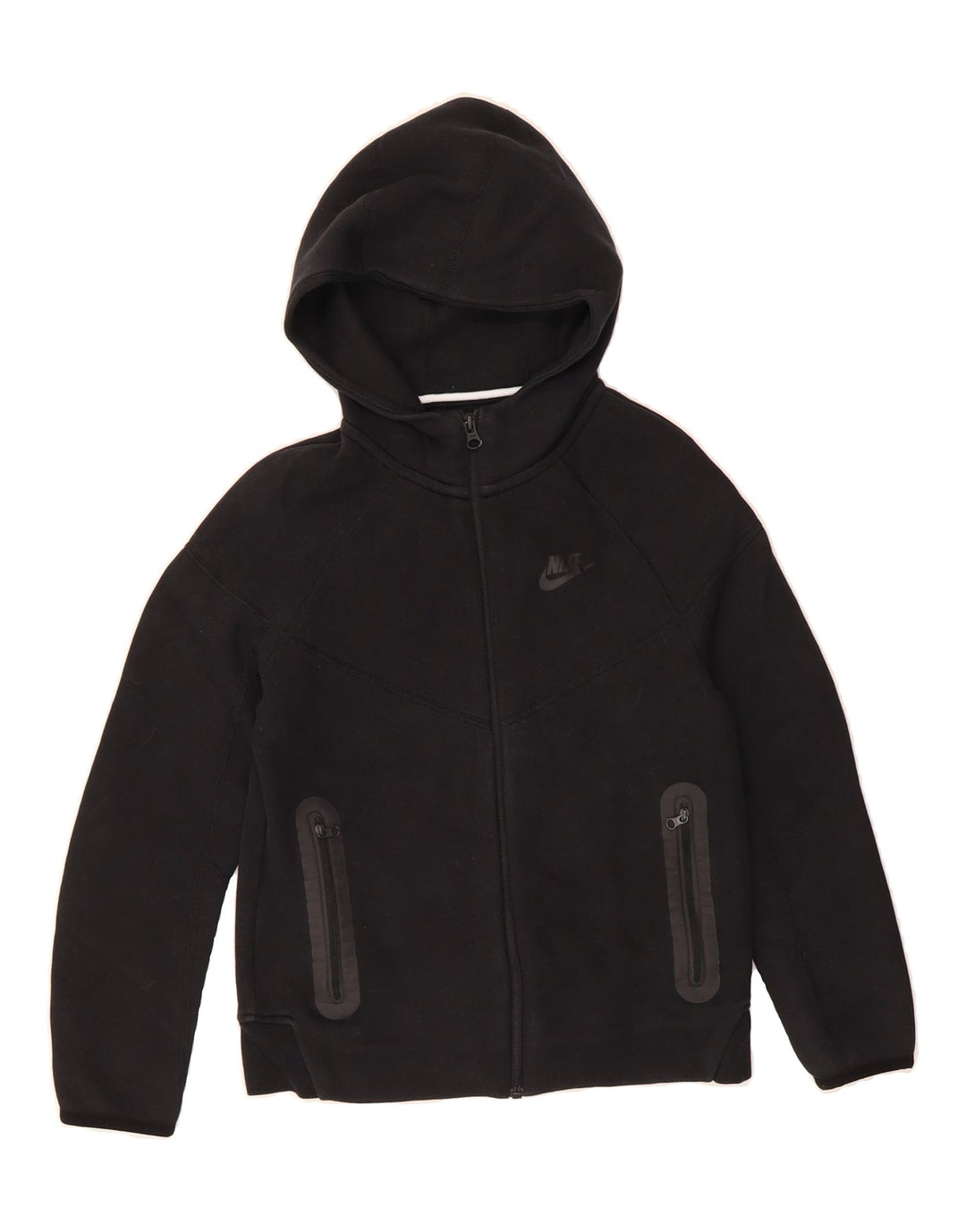 NIKE Boys Zip Hoodie Sweater 10-11 Years Medium Black Cotton Vintage Nike and Second-Hand Nike from Messina Hembry 