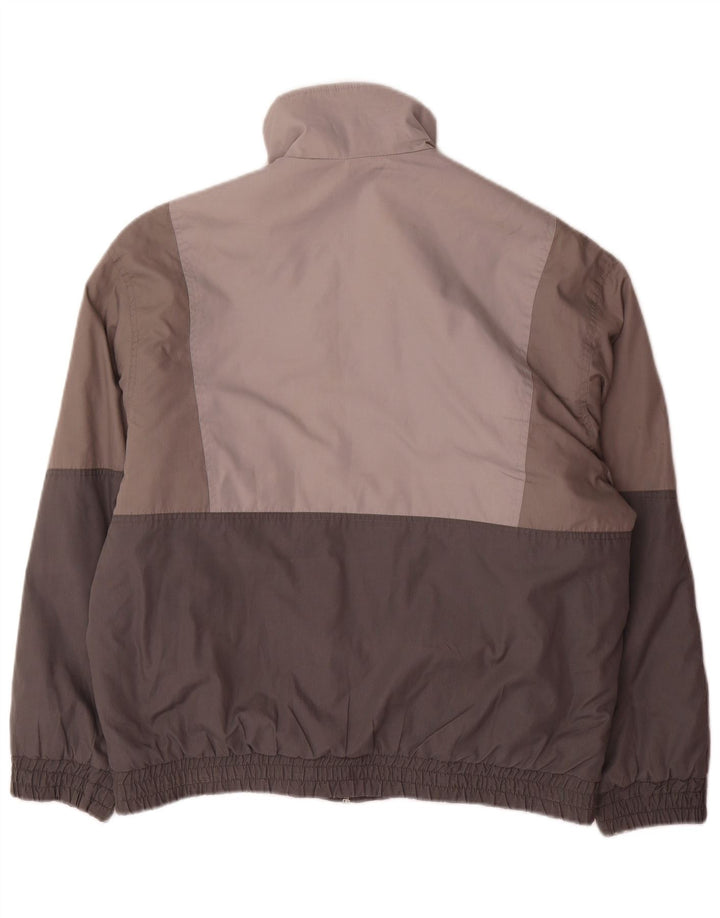 VINTAGE Mens Loose Fit Windbreaker Jacket IT 48 Medium Grey Colourblock