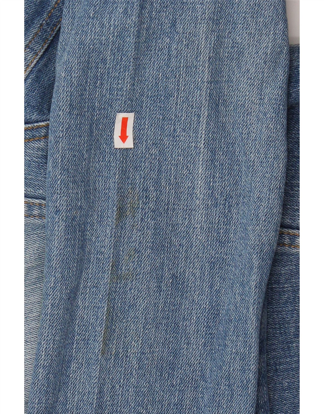 VINTAGE Womens Crop Denim Jacket UK 14 Large Blue Cotton