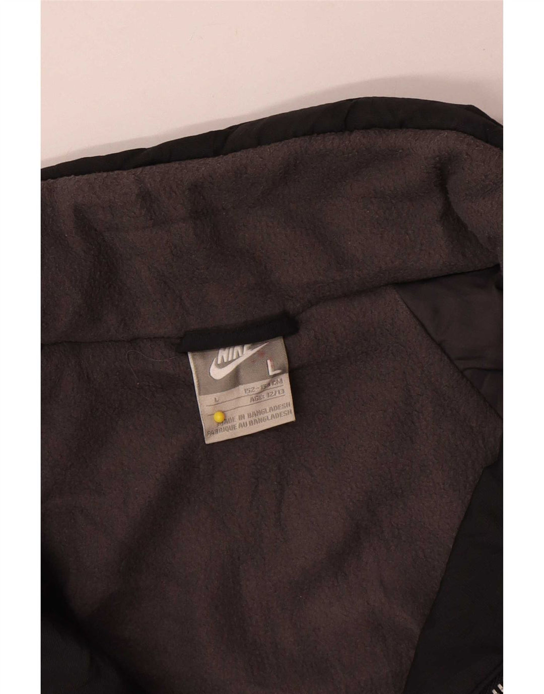 Nike Boys Graphic Windbreaker Jacket 12-13 Years Large Black Nylon