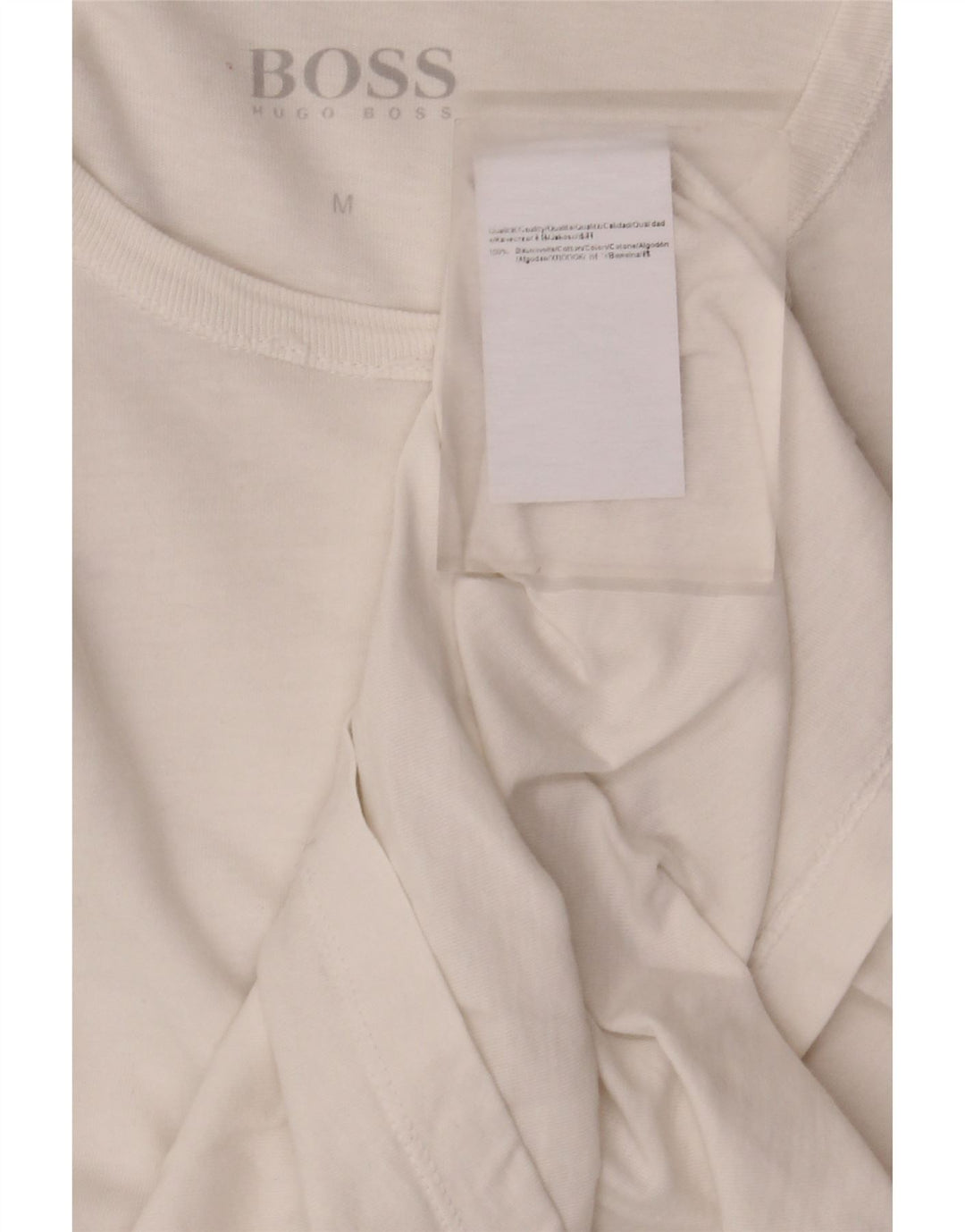 Hugo Boss Womens T-Shirt Top UK 12 Medium White Cotton