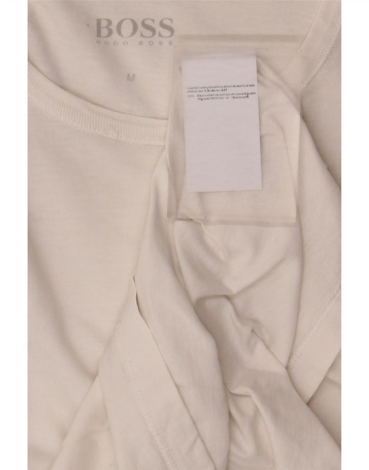 Hugo Boss Womens T-Shirt Top UK 12 Medium White Cotton