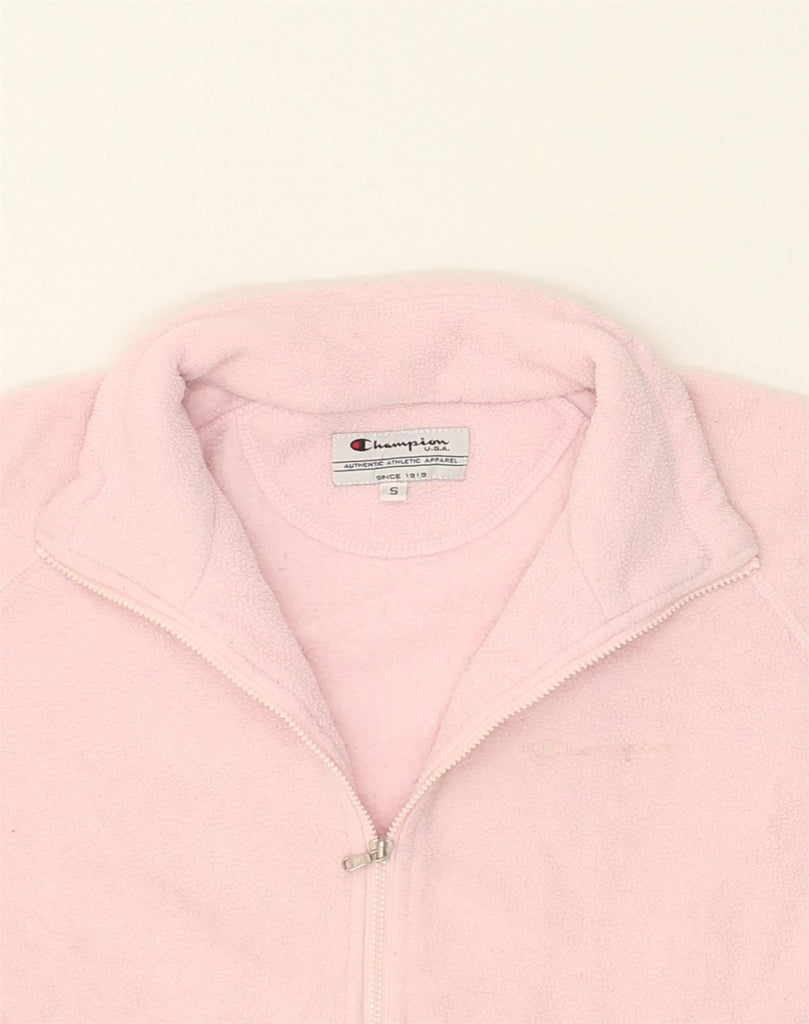 CHAMPION Womens Fleece Jacket UK 10 Small Pink Polyester | Vintage Champion | Thrift | Second-Hand Champion | Used Clothing | Messina Hembry 