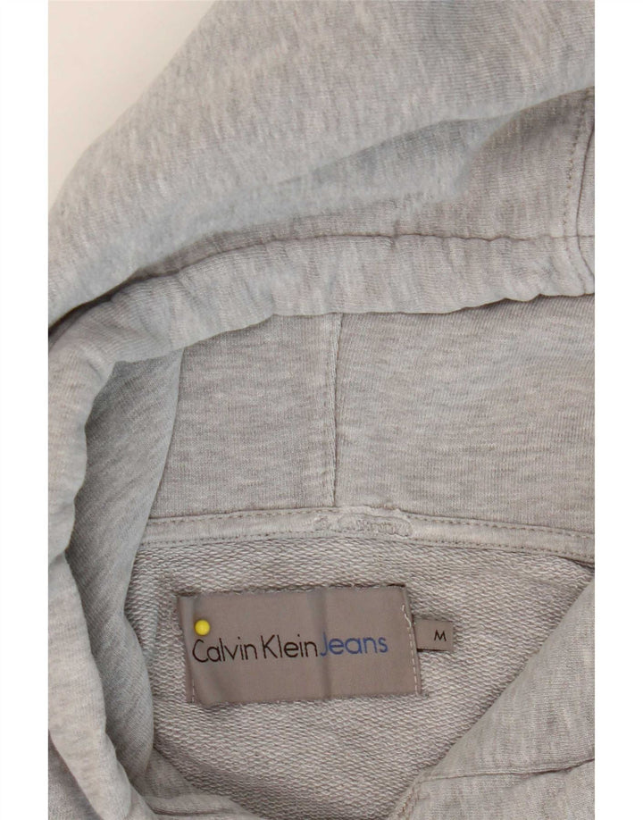 Calvin Klein Jeans Mens Graphic Hoodie Jumper Medium Grey