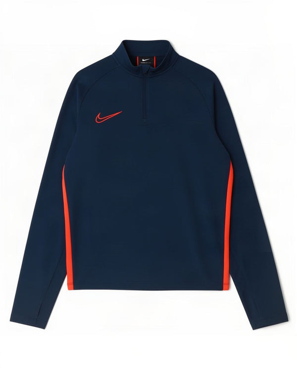 Nike Boys Dri Fit Pullover Tracksuit Top 12-13 Years Large Navy Blue