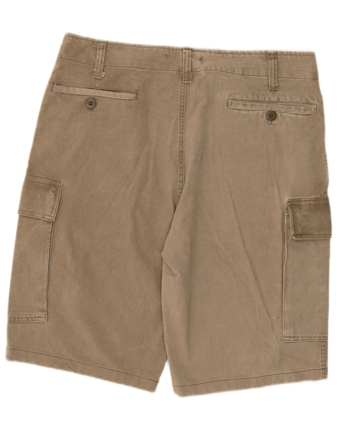 Vintage Mens Cargo Shorts W36 Large Khaki Cotton