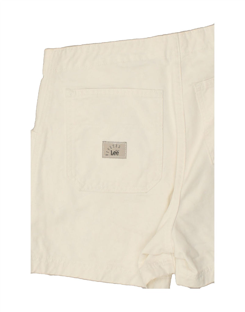 LEE Womens Casual Shorts W29 Medium White | Vintage Lee | Thrift | Second-Hand Lee | Used Clothing | Messina Hembry 