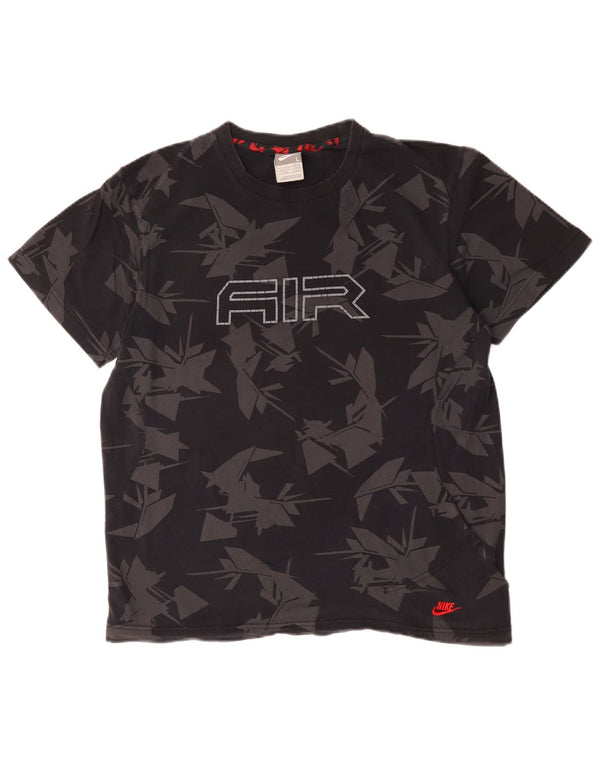 Nike Mens Air Graphic T-Shirt Top Large Black Geometric Cotton