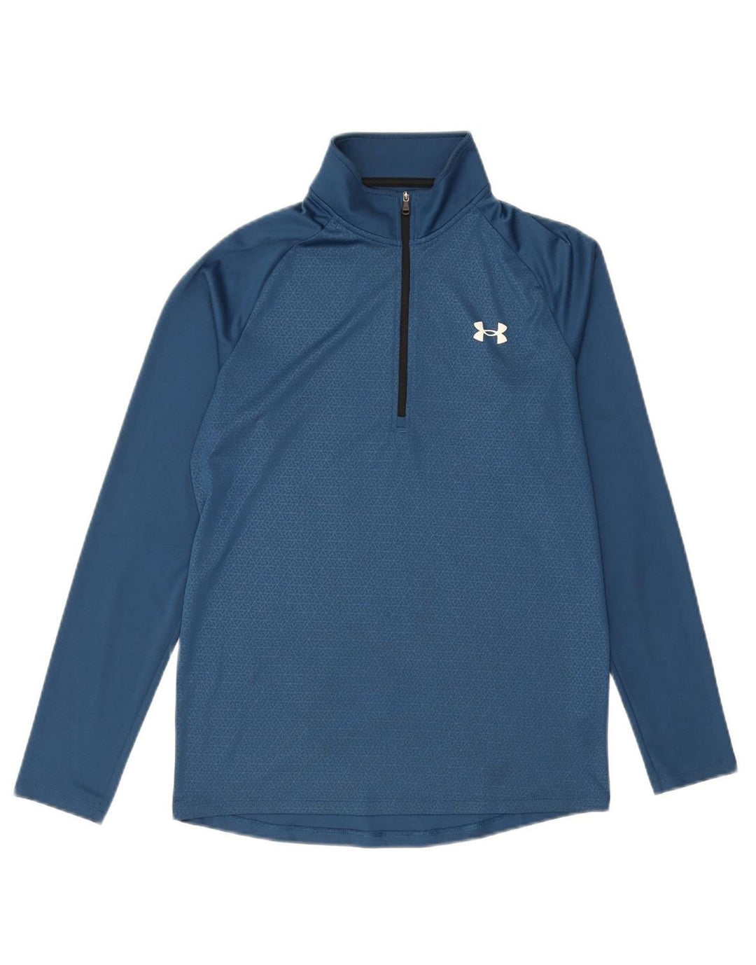 UNDER ARMOUR Mens Zip Neck Pullover Tracksuit Top Small Blue Polyester