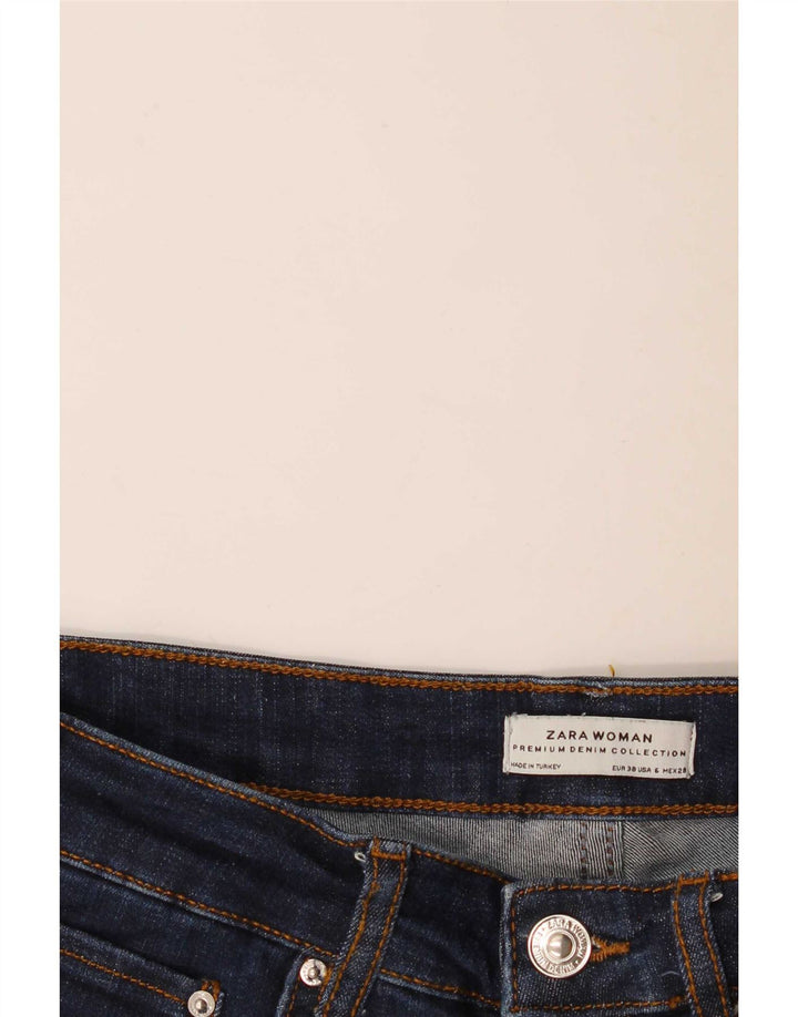 Zara Womens Flared Jeans EU 38 Small W28 L34 Navy Blue