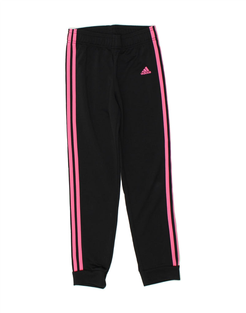 ADIDAS Girls Tracksuit Trousers Joggers 9-10 Years Black Polyester | Vintage Adidas | Thrift | Second-Hand Adidas | Used Clothing | Messina Hembry 